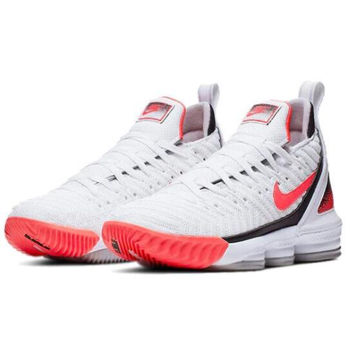 Nike Lebron 16 `air Tech Challenge Hot Lava White CI1521-100 Mens Athletic Shoes