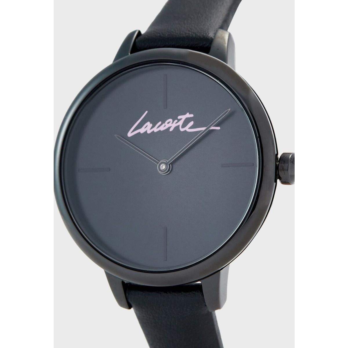 Lacoste Ladies Cannes Urban Analog Black Leather Watch 2001123