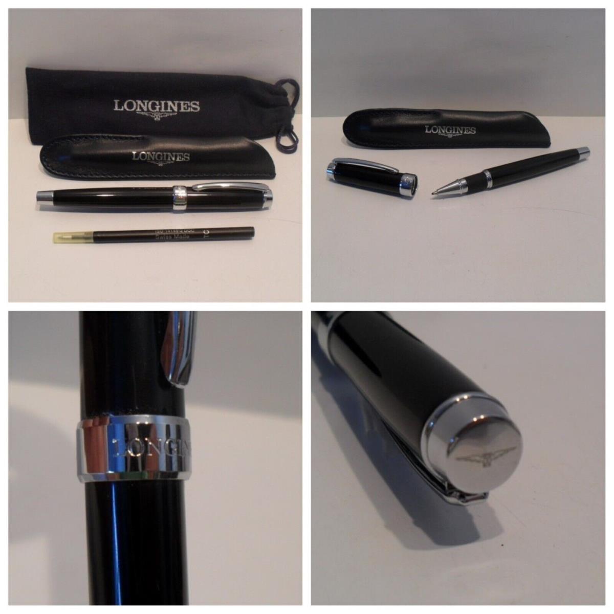 Longines Watch Pen - Stunning Black SS - - Leather Case Refill