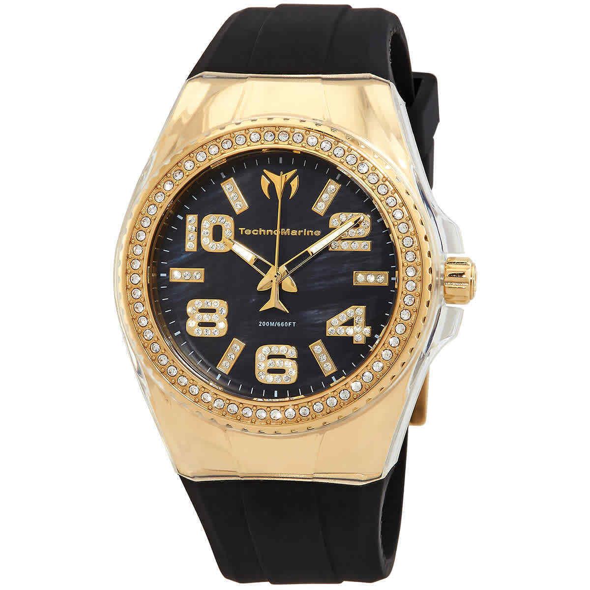 Technomarine Cruise Quartz Black Mop Dial Ladies Watch TM-121257