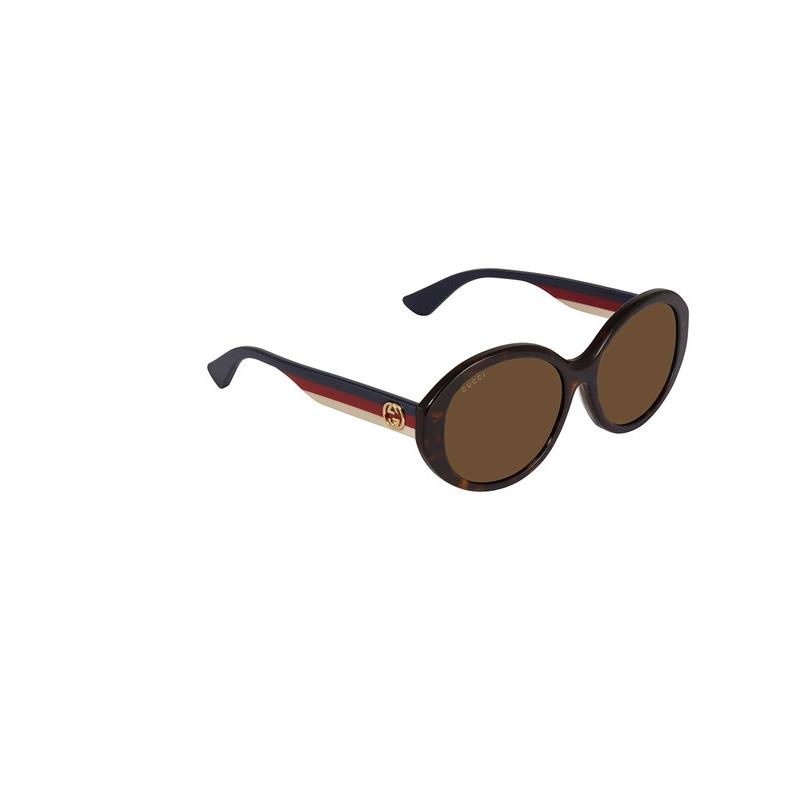 Gucci Brown Oval Ladies Sunglasses GG0279SA 002 57