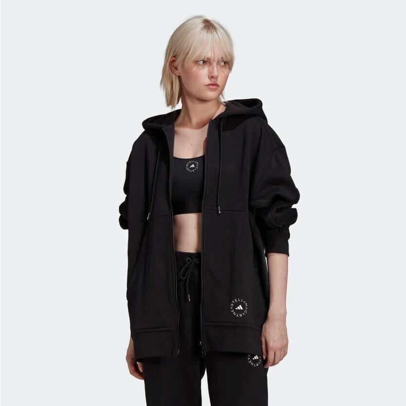 Adidas X Stella Mccartney Full Zip Angel Of Kindness Hooded XS Black HD9054