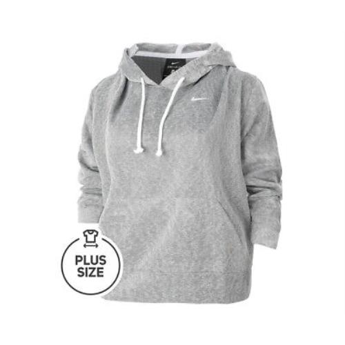 Nike Icon Clash Womens Active Hoodies Size 1X Color: Grey/white