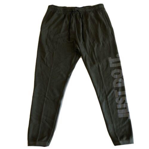 Nike Sportswear Jdi Men`s Fleece Pants Joggers Tapered Olive 2XL-Tall CU4050 380