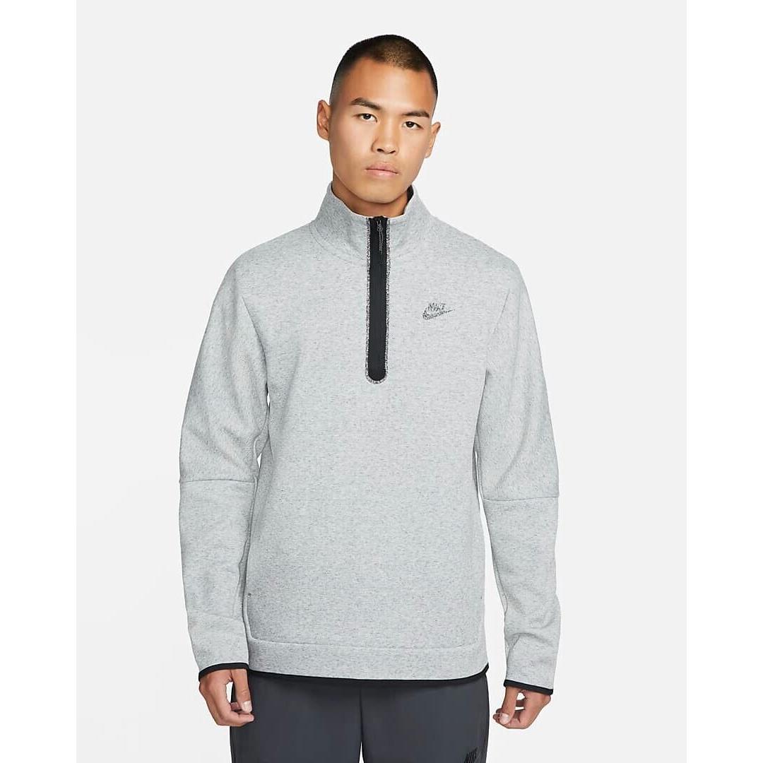 Nike Sportswear Tech Fleece 1/2 Zip Top Dark Gay Heather Mens XL DQ4314-063