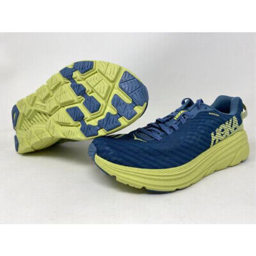 Hoka Women`s Rincon Running Shoes Aegean Blue/lime Sherbet 11 B Medium US
