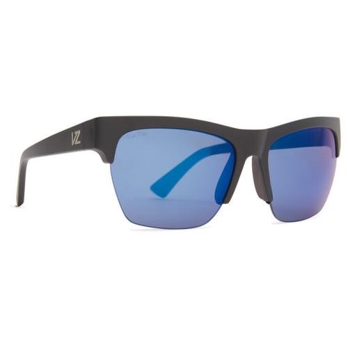 Vonzipper Formula Sunglasses Black Satin / Wildlife Grey Blue Chrome Polarized