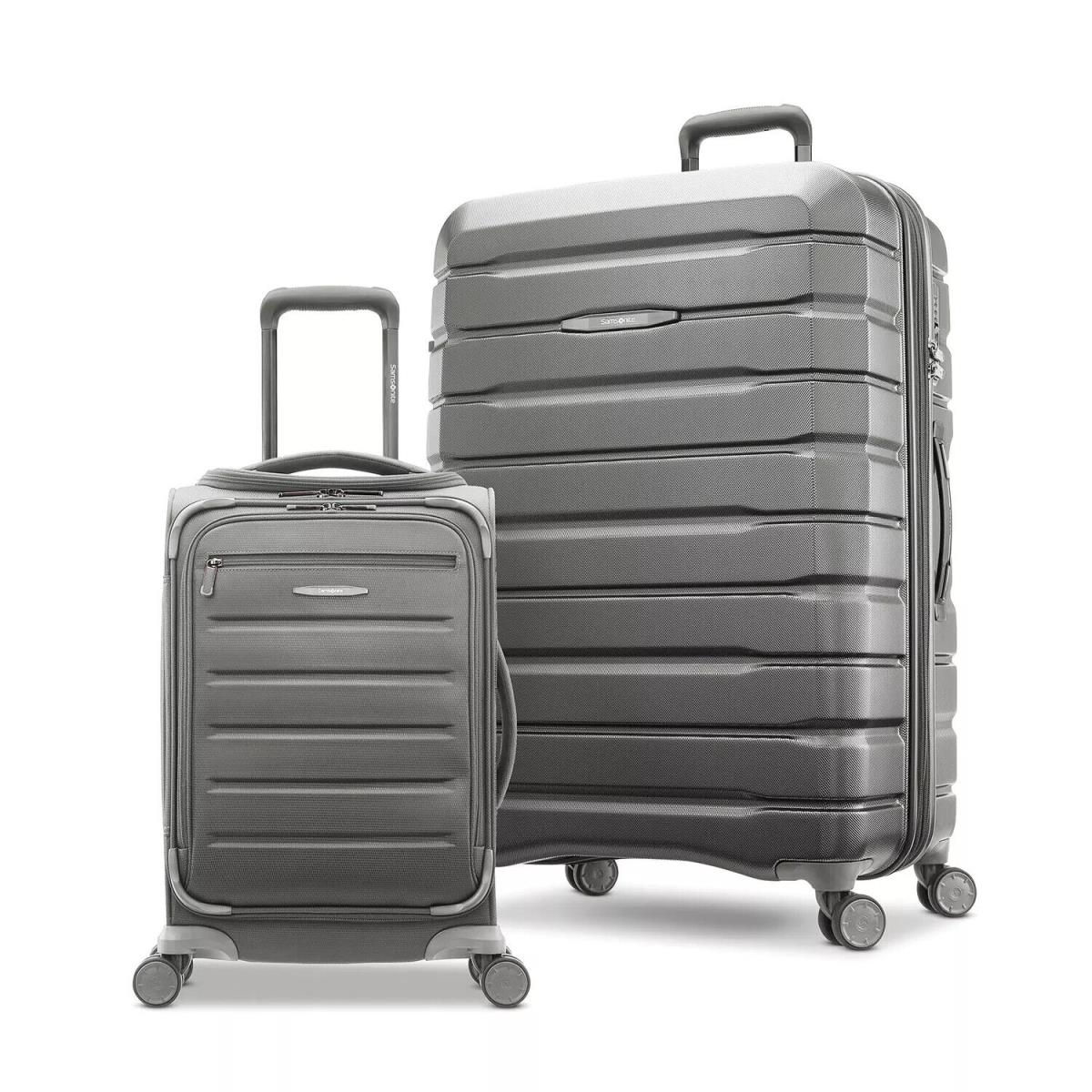 Samsonite Equilibrium Hybrid Hardside Checked and Softside Carry-on Suitcase 2 Grey