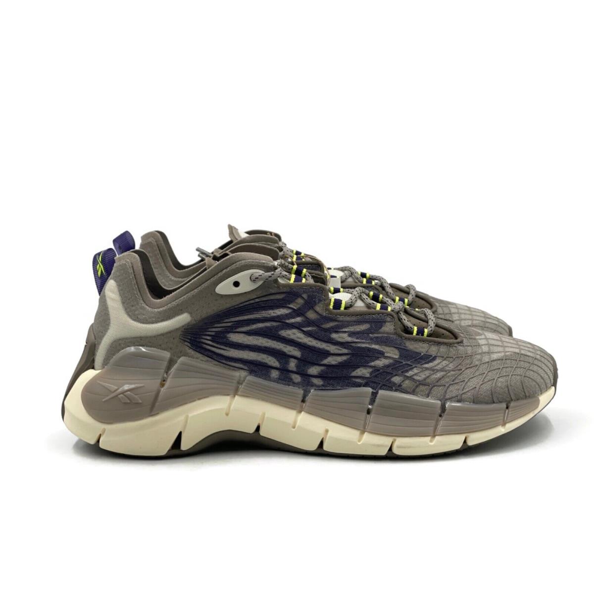 Reebok Zig Kinetica II 2 Mens Size 9.5 Casual Running Shoe Gray Trainer Sneaker - Gray Green Purple