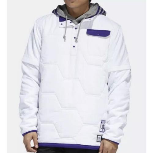 Adidas x Hardies Skateboarding Jacket Pullover Men s Size Medium White