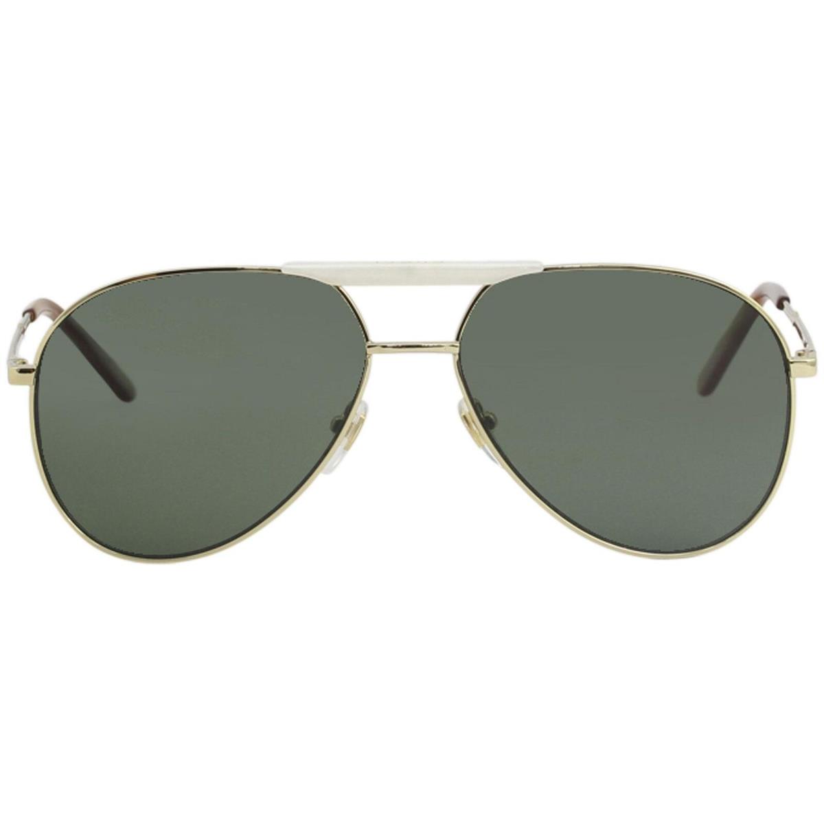 Gucci Men`s GG0242S GG/0242/S 003 Gold Fashion Pilot Sunglasses 59mm