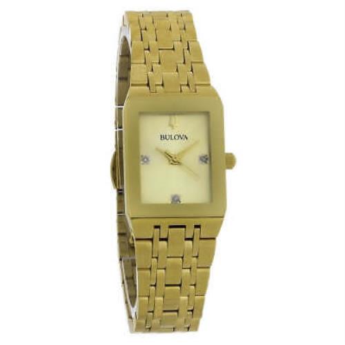 Bulova 97P140 Futuro 27.5MM Women`s Gold-tone Stainless Steel Watch
