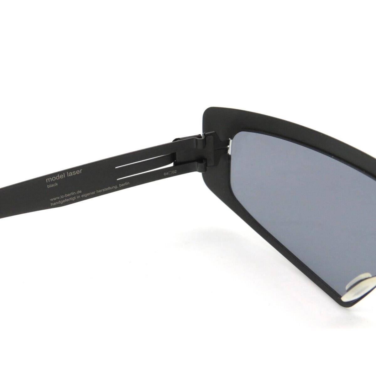 ic! berlin sunglasses Laser - Black Frame, Quicksilver Lens 2
