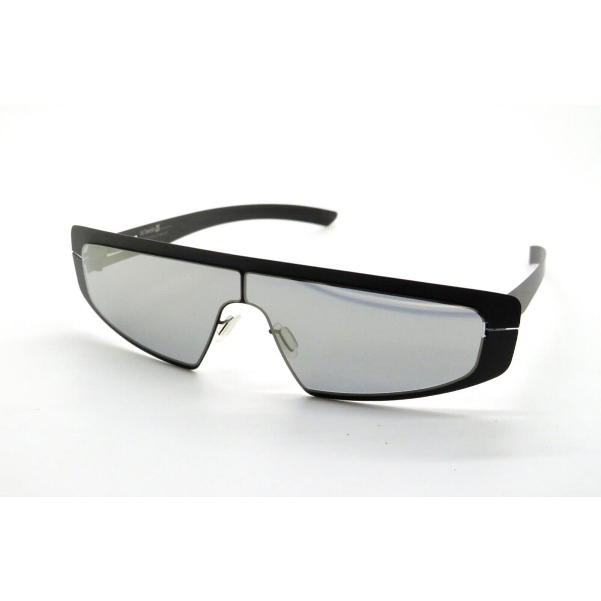ic! berlin sunglasses Laser - Black Frame, Quicksilver Lens 0