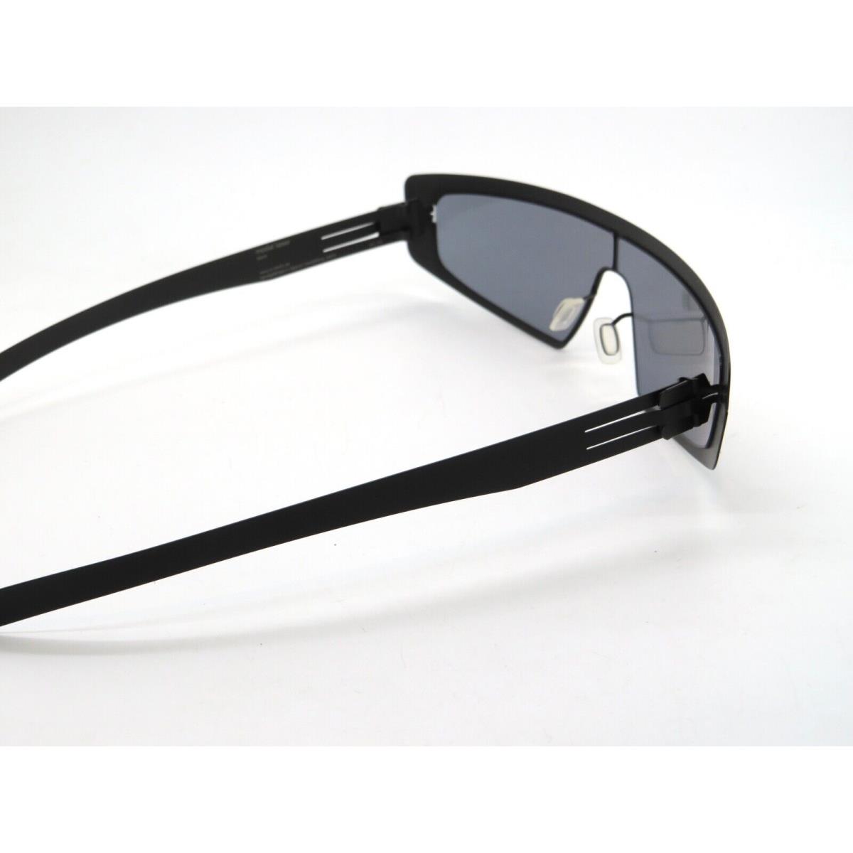 ic! berlin sunglasses Laser - Black Frame, Quicksilver Lens 1