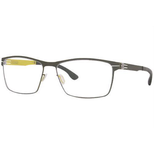 Ic Berlin Stuart L. Eyeglasses Men`s Lemon Tree Full Rim Square Shape 55mm