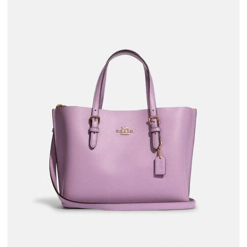 Coach Mollie Tote 25 Gold/violet Orchid/wine