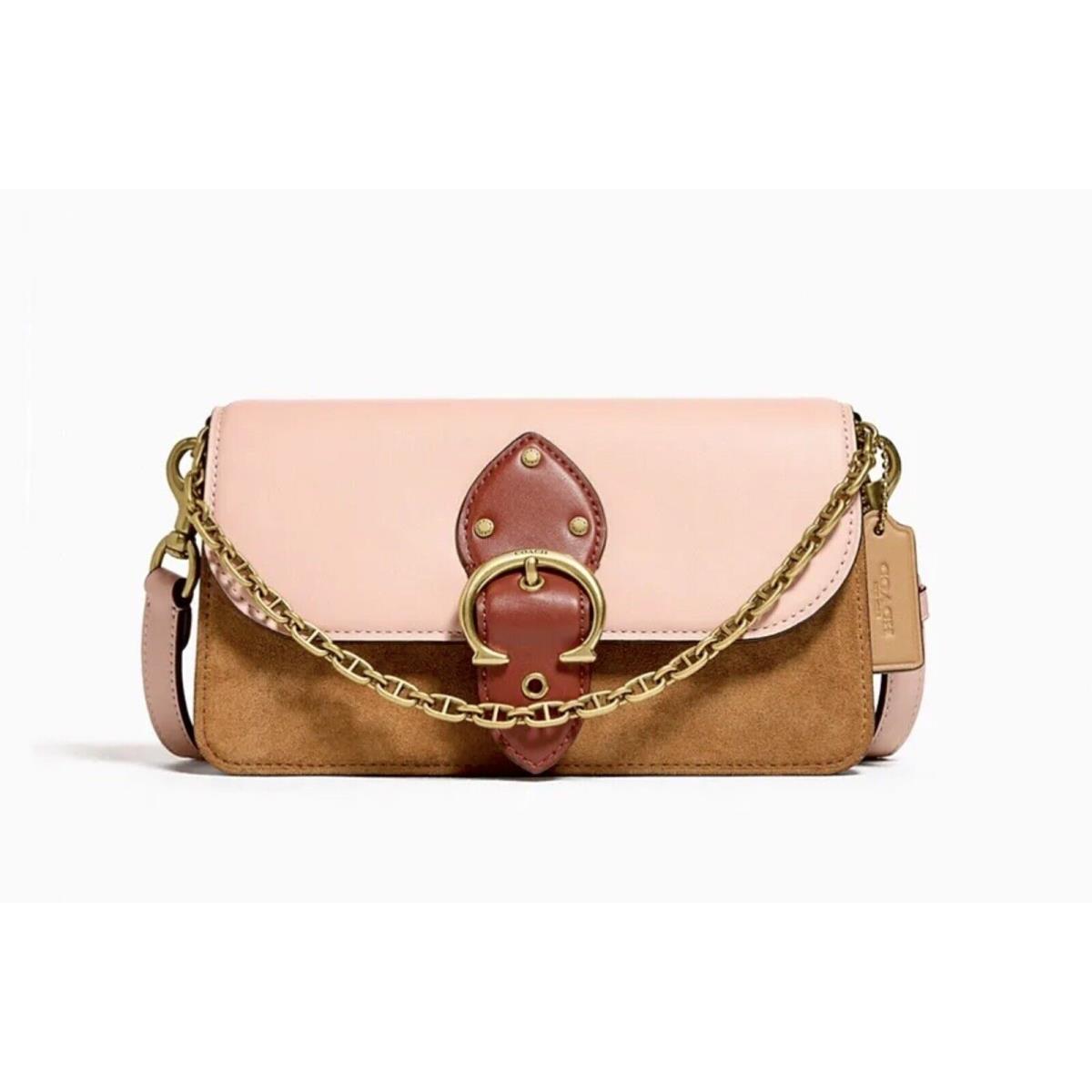 Coach Beat Mini Crossbody Clutch In Color Lock Brass/blush Natural Multi