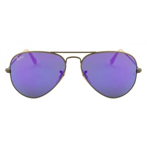 Ray-ban Aviator Bronze Copper Frame / Violet Mirror Lens RB3025 167/1M 58-14