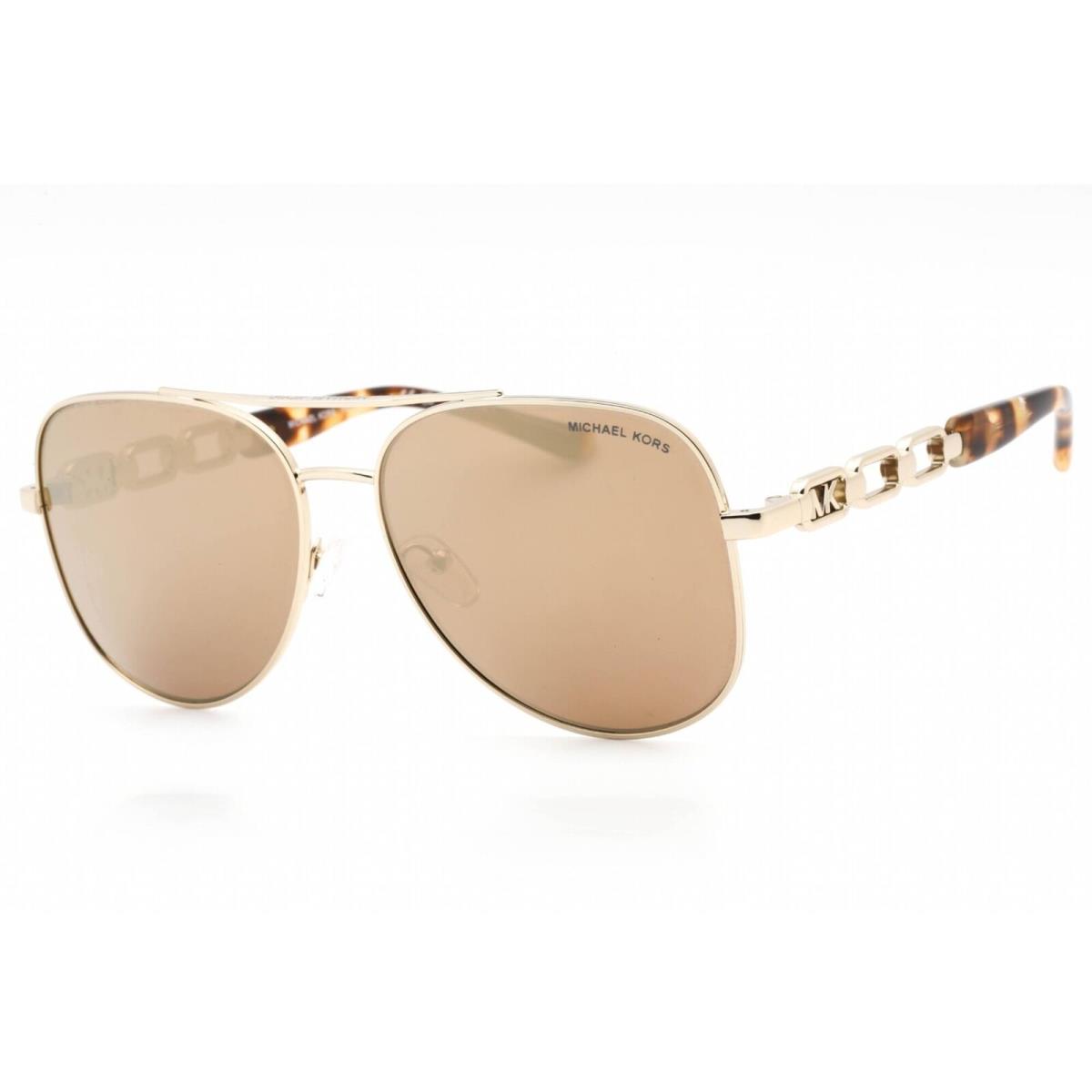 Michael Kors Women`s Sunglasses Gold Mirror Lens Frame 0MK1121 10147P