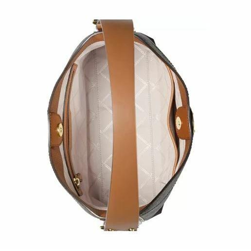 Michael Kors Bowery Large Hobo Shoulder Bag Brown/acorn-nwt