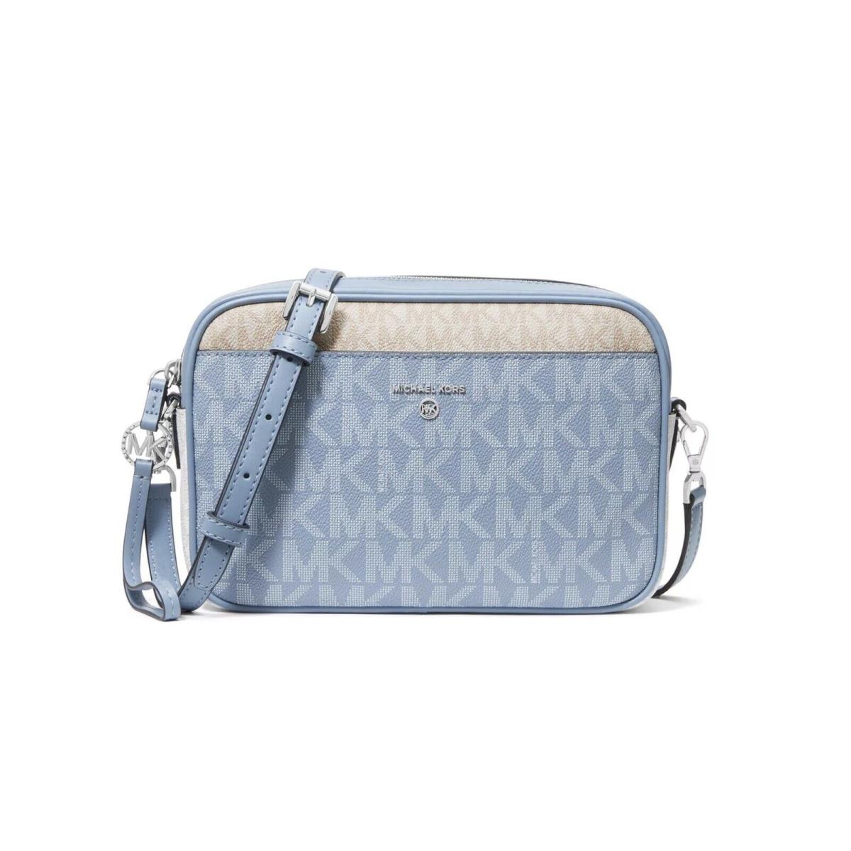 Michael Kors Signature Small East West Camera Crossbody Chambray Multi