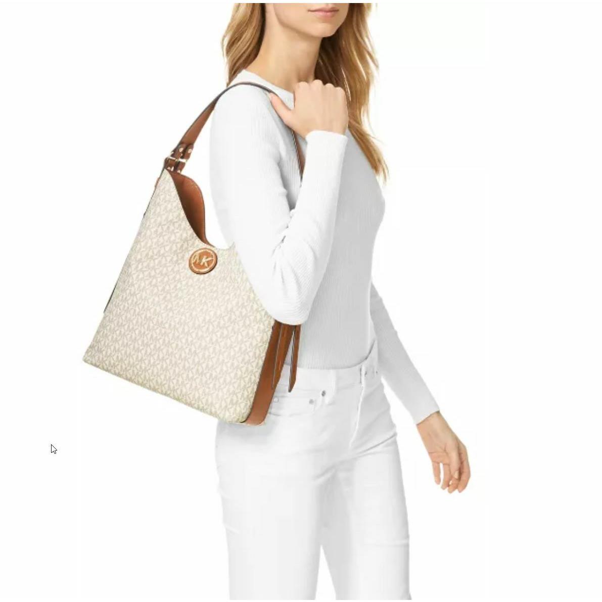 Michael Kors Bowery Large Hobo Shoulder Bag Vanilla/acorn - Michael Kors  bag - 022727446114 | Fash Brands