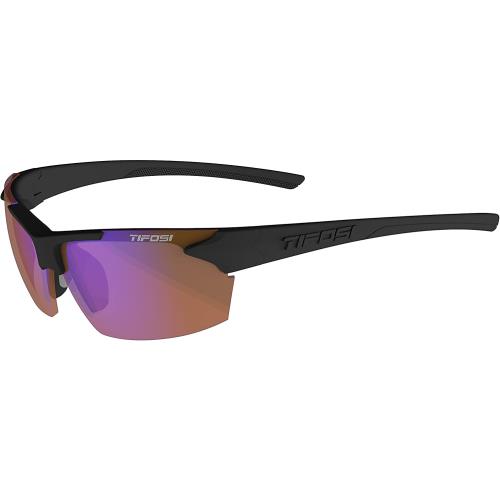 Tifosi Jet Sunglasses Matte Black/ Ac Red Lens