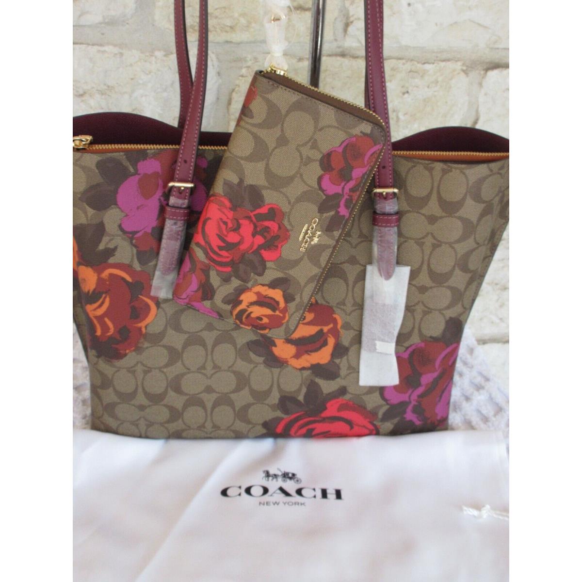 Coach Jumbo Floral Mollie Center Zip Tote Bag+wallet Set or Wallet Choices  - Coach bag - 075066506032 | Fash Brands