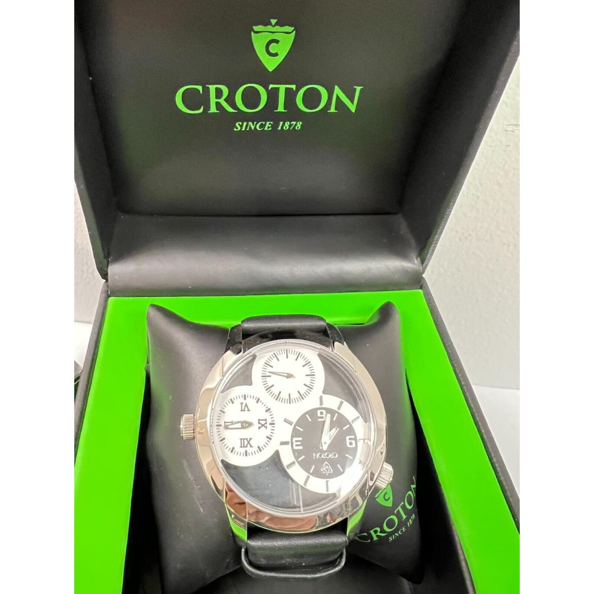 Croton Circuit Breaker Black and White Dial See-thru Men`s Watch