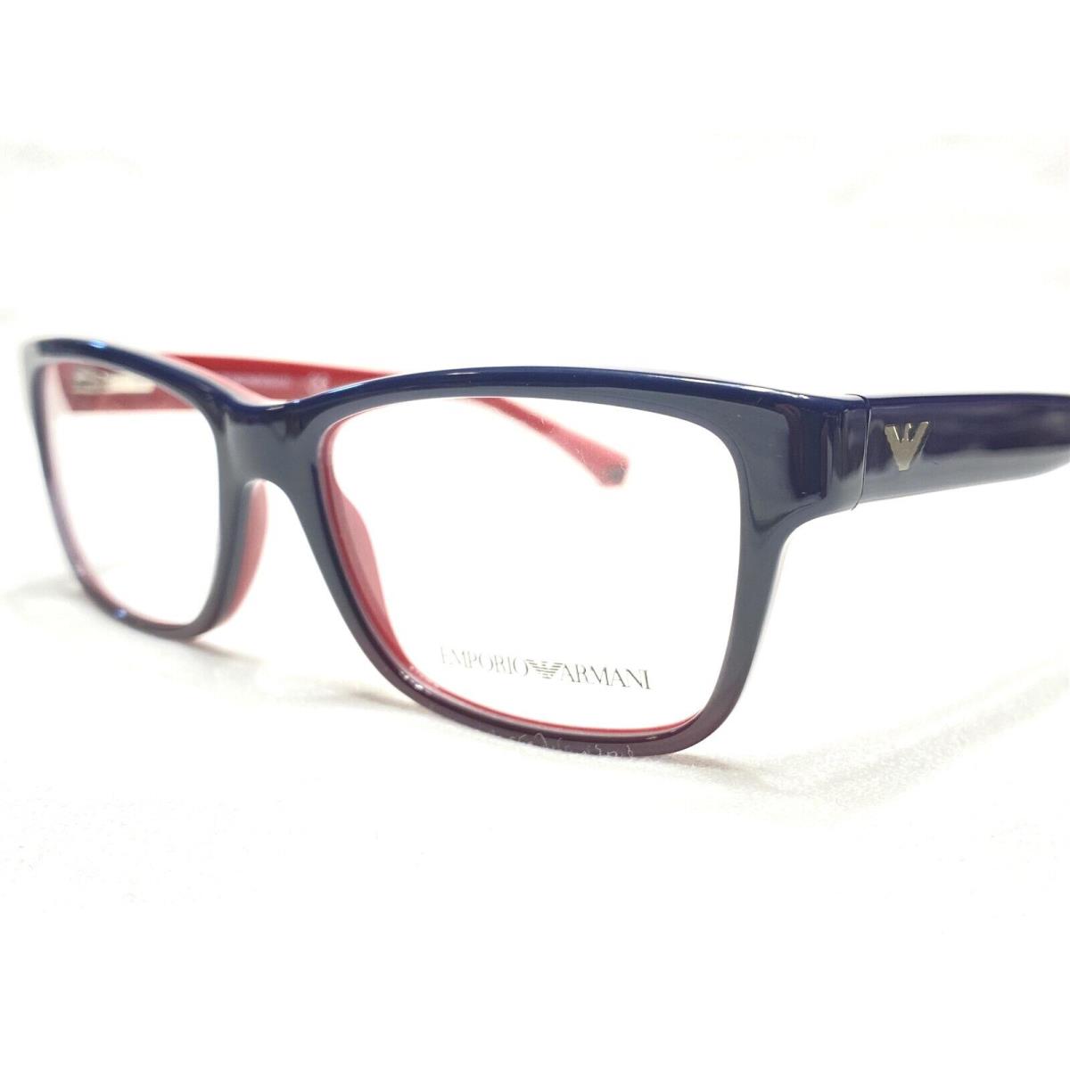 Emporio Armani EA3051 5347 Women`s Blue/red Modern Eyeglasses Frames 51/16