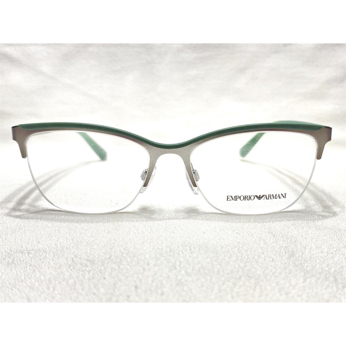 Emporio Armani EA1068 3010 Womens Grey/green Half Rim Eyeglasses Frames 53mm