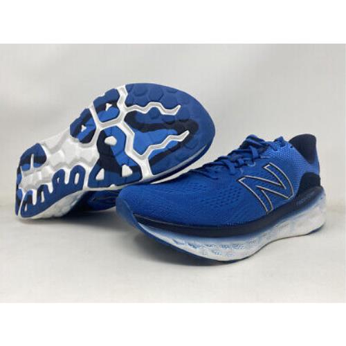 New Balance Men`s More v3 Running Shoes Laser Blue/gold 10.5 2E Wide US