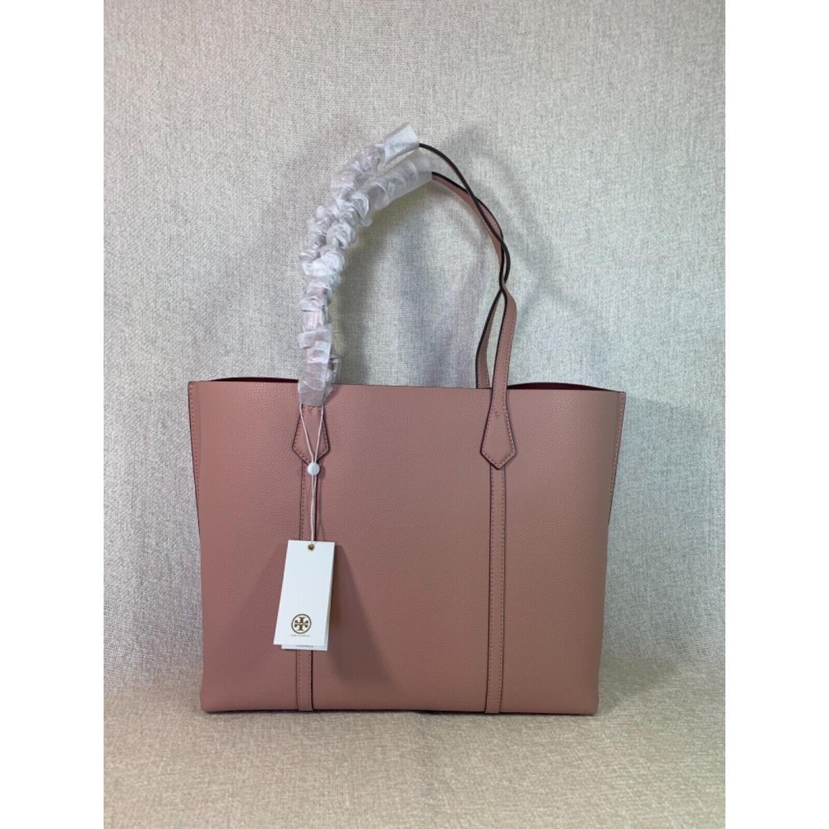 Tory Burch Pink Moon Perry Triple Compartment Tote | 006564117482 - Tory  Burch bag Perry Triple Compartment - Pink Exterior | Fash Direct