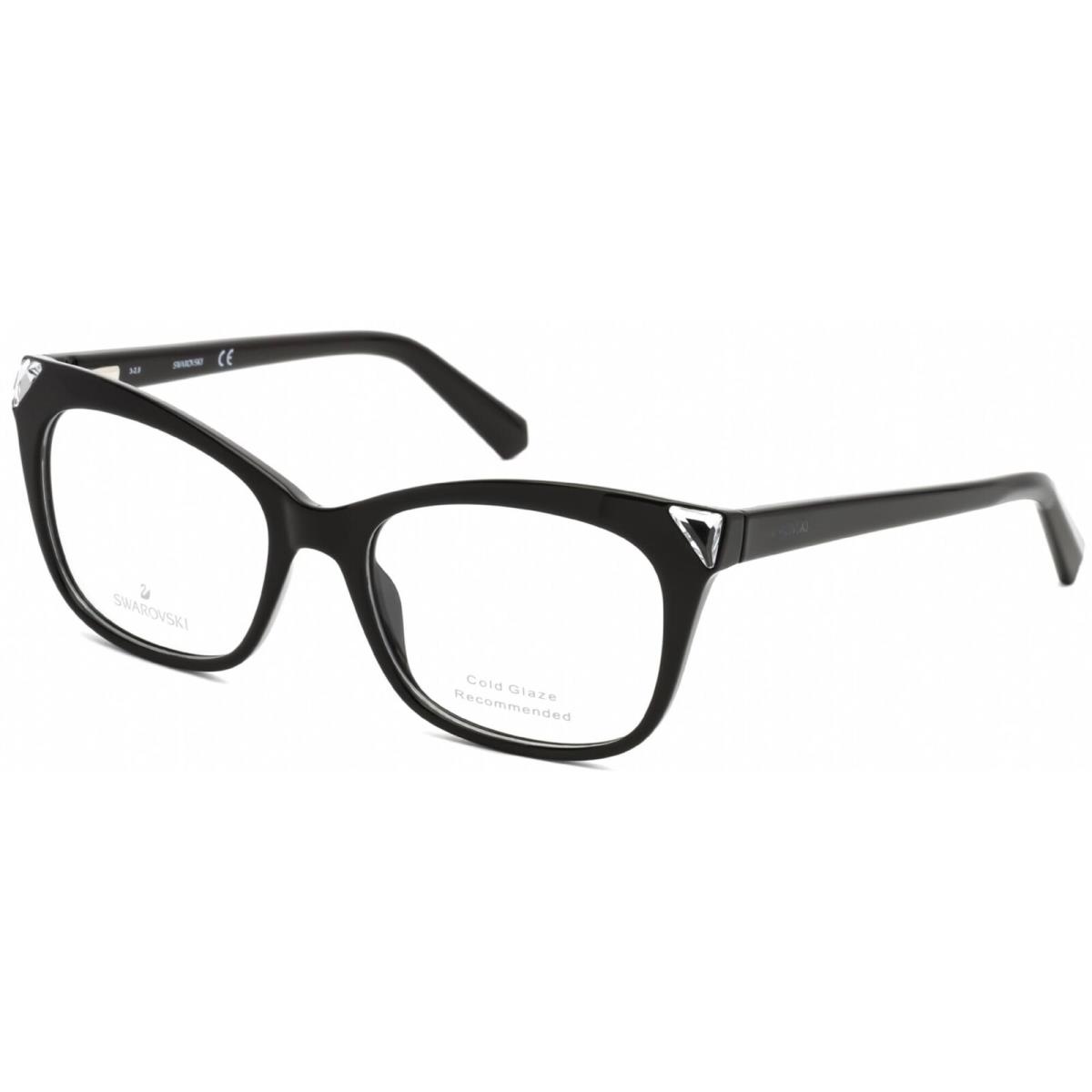 Swarovski Women`s Eyeglasses Shiny Black Cat Eye Plastic Frame SK5292 001