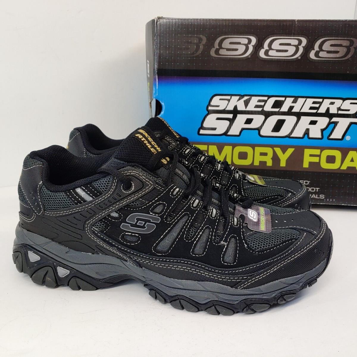 Skechers Sport After Burn M. Fit Shoes Mens Size 10 Black 50125 - Black
