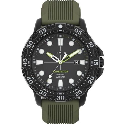 Timex TW4B25400 Gallatin Expedition Green Silicone Watch Indiglo Date