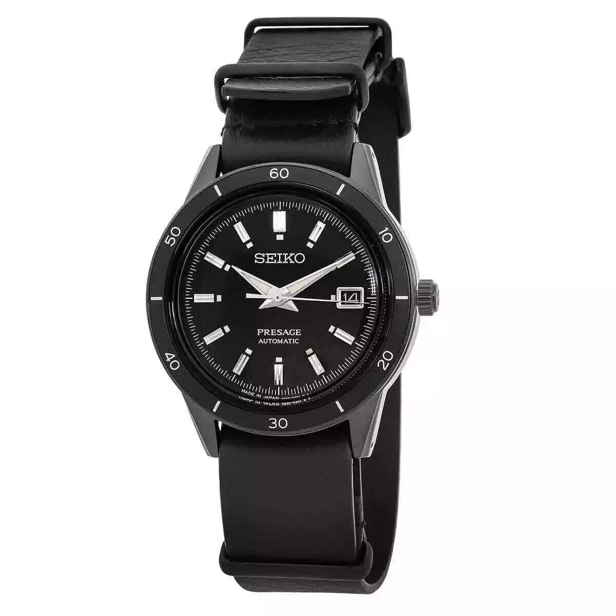 Seiko Presage Style 60s Collection Men`s Black Dress Watch - SRPH95