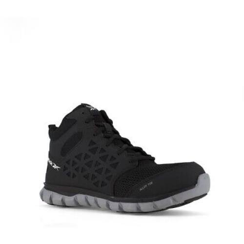 Reebok Men`s Sublite Mid-cut Alloy Toe Black Athletic Shoes RB4141 - Black