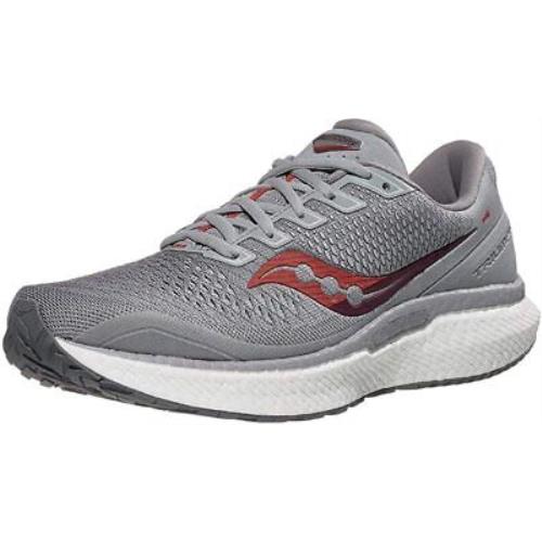 Saucony Men`s Triumph 18 Running Shoe Alloy/red 8 D M US - Alloy/Red , Alloy/Red Manufacturer
