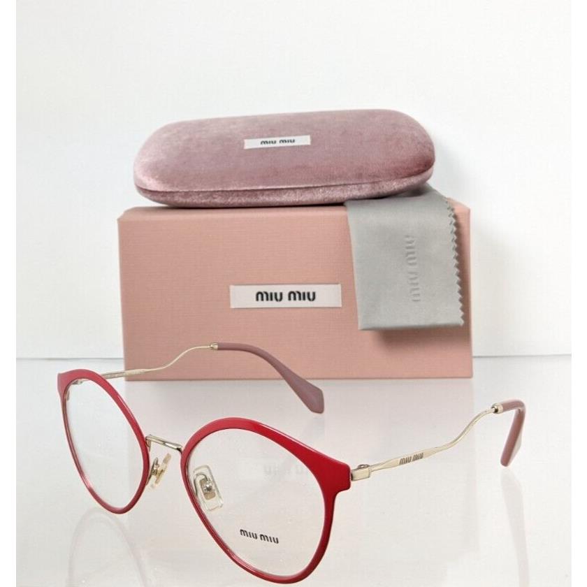 Miu Miu Eyeglasses Vmu 52Q C40 - 1O1 Red Gold Frame