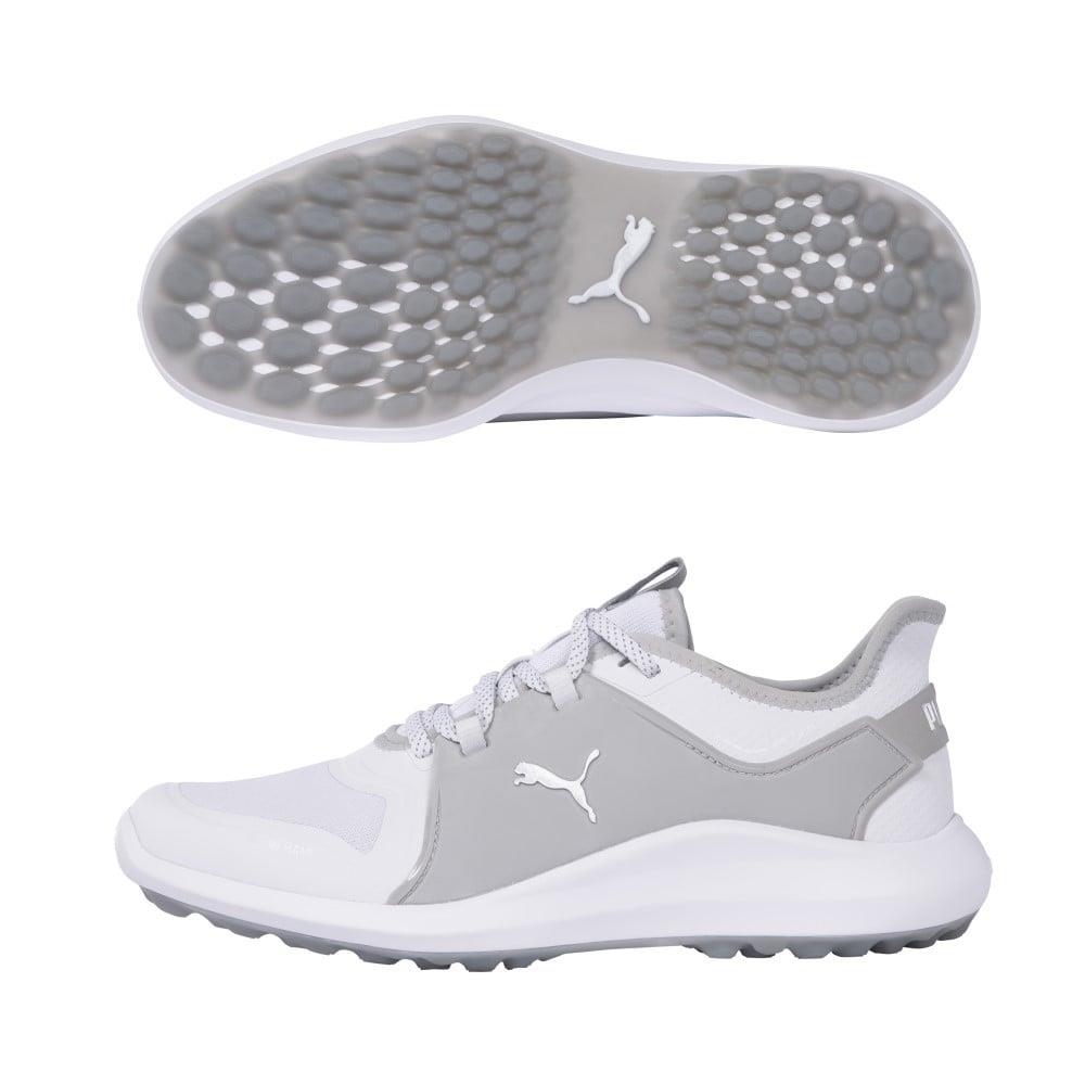 Puma Ignite FASTEN8 Pro Golf Shoes Pwrstrap Fit System +color 194466 White/Silver/High Rise
