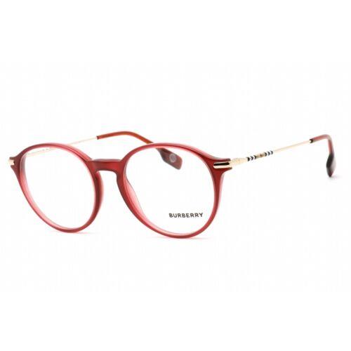 Burberry Unisex Eyeglasses Full Rim Round Bordeaux Plastic Frame 0BE2365 4022