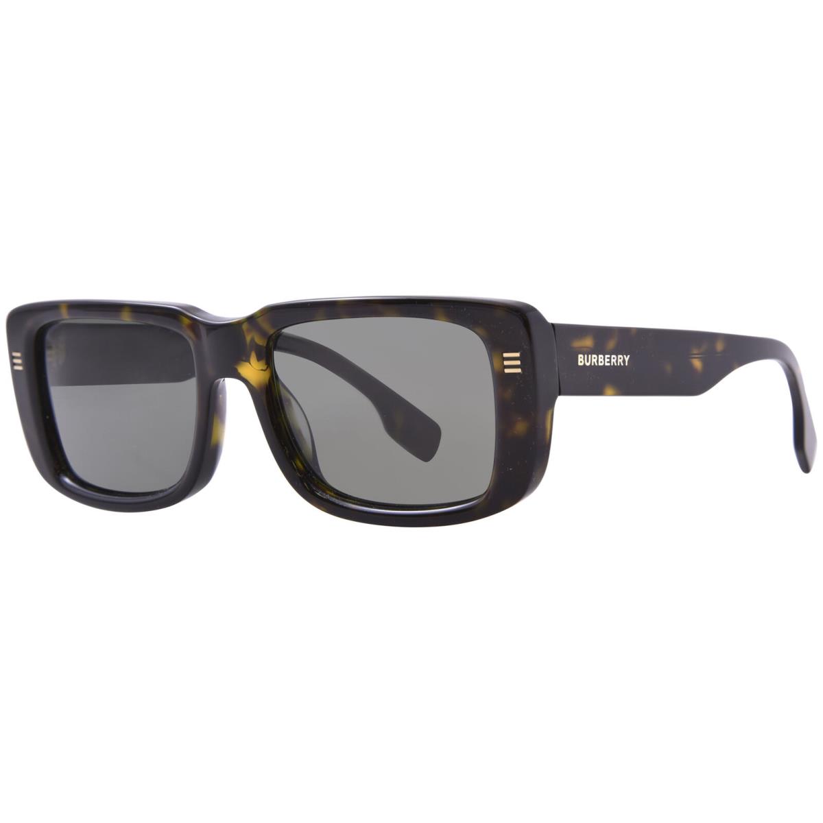 Burberry Jarvis BE4376U 300271 Sunglasses Men`s Avana Scura/dark Green 55mm - Frame: Black, Lens: Blue