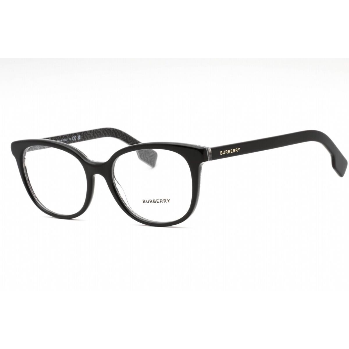 Burberry BE2291 3977 Eyeglasses Black Print Crystal Frame 53mm