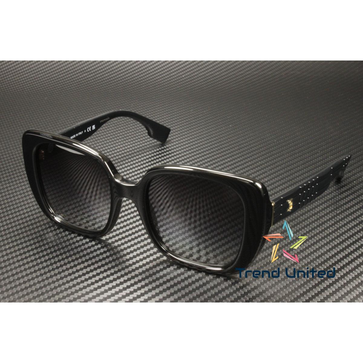 Burberry BE4371 30018G Helena Black Grey Gradient 52 mm Women`s Sunglasses - Frame: Black, Lens: Grey Gradient