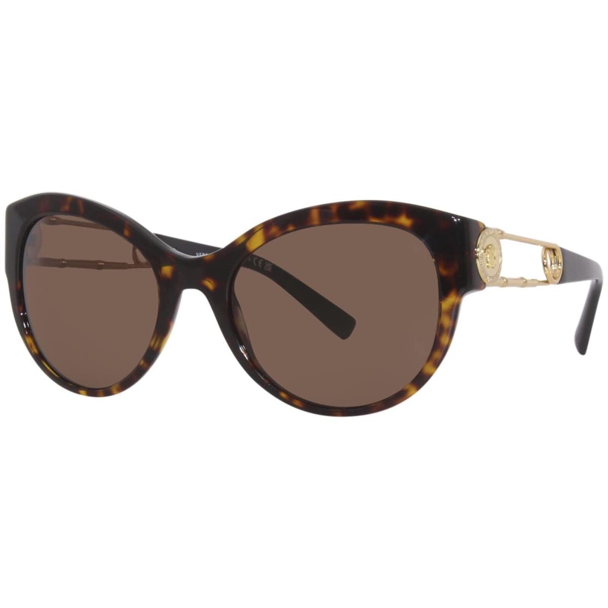 Versace Sunglasses VE4389 108/73 55mm Havana / Dark Brown Lens