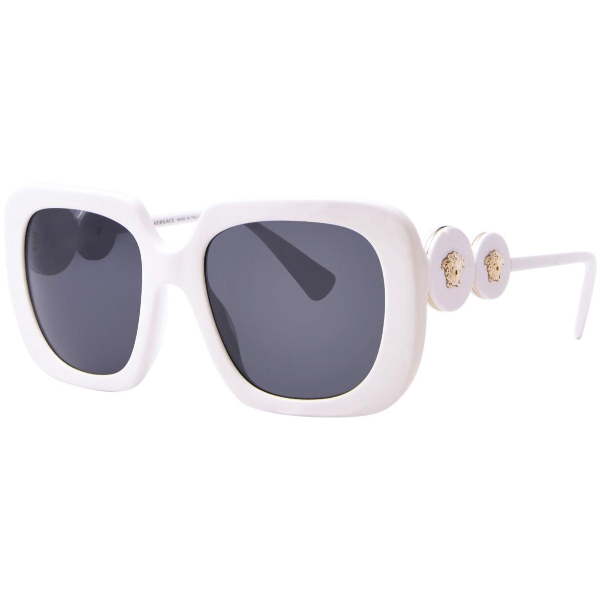 VE4434 314/87 Sunglasses Women`s Optical White/grey Square Shape 54mm by Versace