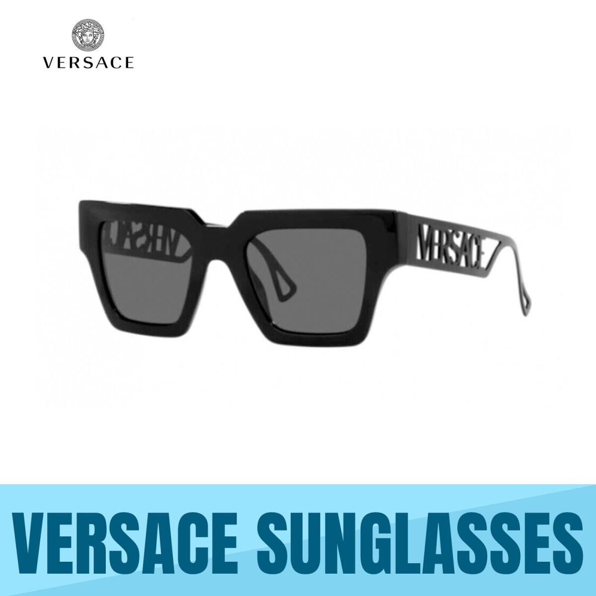 Versace VE4431 538087 Black-dark Grey Lens Women`s Sunglasses 50MM