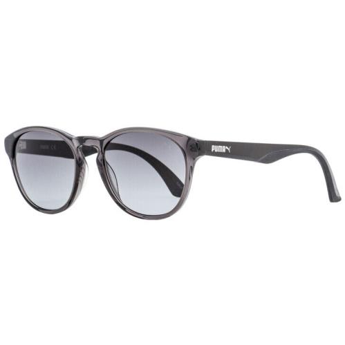 Puma Oval Sunglasses PU0105S 006 Transparent Gray/black
